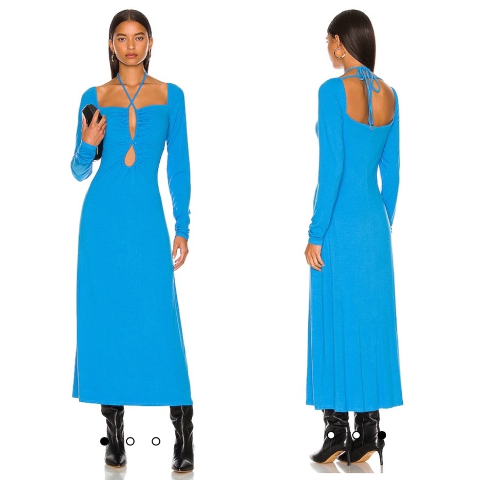 AFRM Blue Long Sleeve Dress